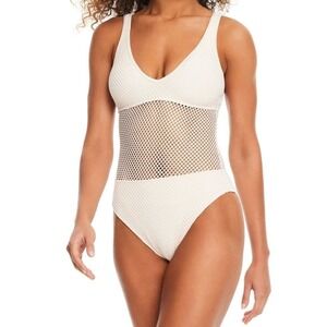 Sanctuary Sea Crochet Scoop Neck One-Piece Swimsuit Sz XL Beach Vacation Resort